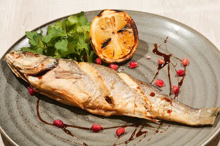 Рыба на углях Сибас