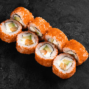 Ролл Самурай с лососем и креветкой