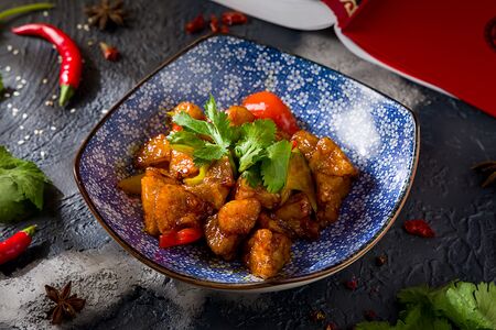 Баклажаны в кисло-сладком соусе