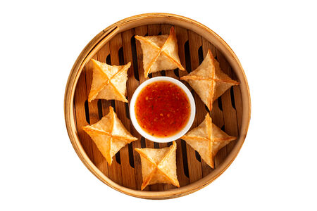 Жареные вонтоны с крабом и сливочным сыром (140/30 гр)