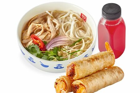 Комбо №8 Суп на выбор, Нэм Том (3 шт), Морс