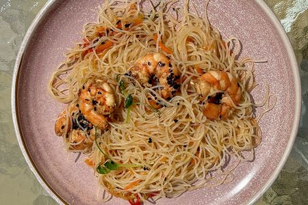 Фунчоза с креветками 