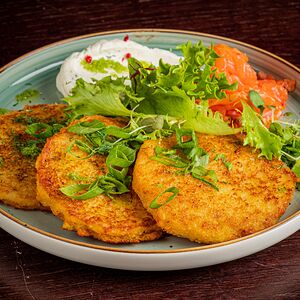 Драники Крем-чиз и лосось