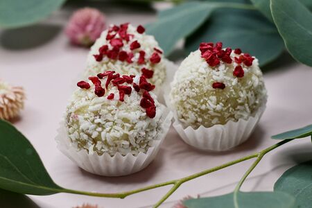 Набор конфет трюфель белый замороженный