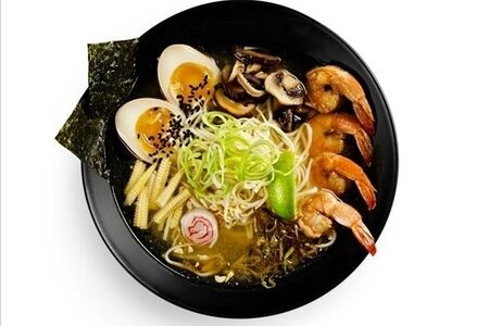 Рамен с креветками