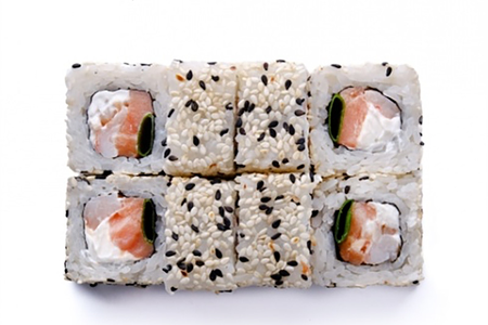 Ролл С лососем и креветкой