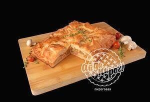 Пирог с капустой и грибами мини