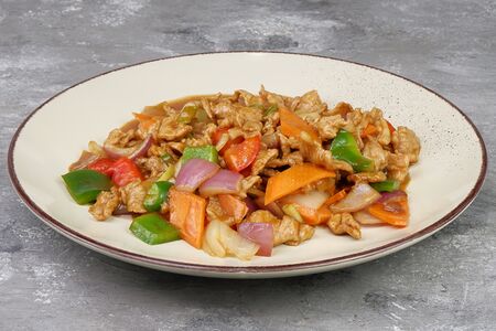 Свинина с овощами