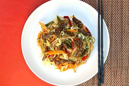 Удон с говядиной