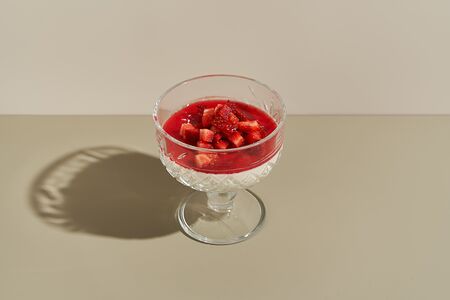 Панна котта с клубникой