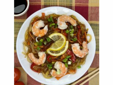 Рисовая лапша с морепродуктами