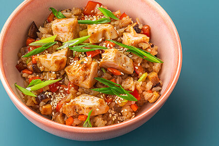 Тяхан с курицей