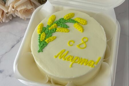 Бенто-торт 8 марта ветка мимозы