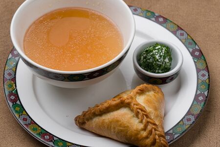 Бульон с башкирской выпечкой