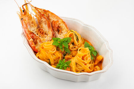 Тальятелле с аргентинскими креветками