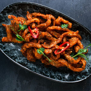 Жареные кальмары 5 специй