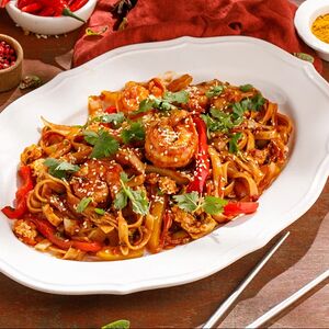 Удон с креветками