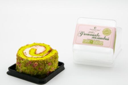 Торт-рулет Фисташково-малиновый