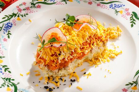 Салат Мимоза с кетой