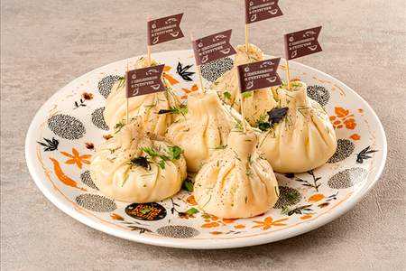 Хинкали с цыпленком и сулугуни