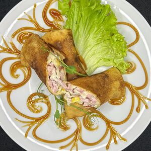 Блинчики с ветчиной и сыром
