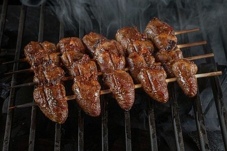 Куриные сердечки на гриле