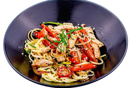 Яичная лапша с курицей