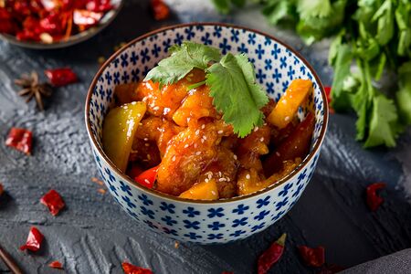 Креветки в кисло-сладком соусе