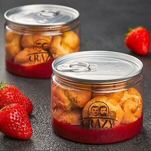 Банкейк Профитроли с клубничным соусом