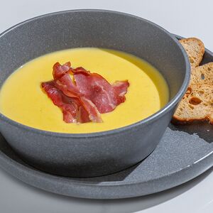 Сырный суп с беконом