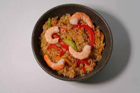 Тяхан с креветками 