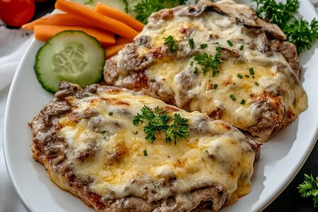 Телятина с грибами 