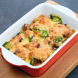 Гратен со щеками и грибами