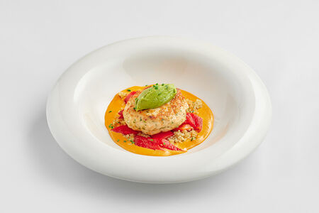 Польпетте с морепродуктами и копченым лососем