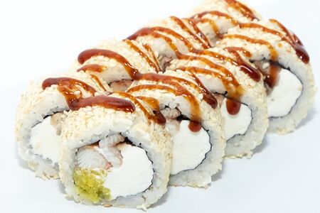 Угорь в кунжуте такуан 