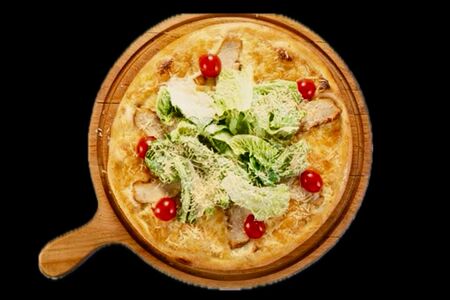 Пицца Цезарь на тонком тесте