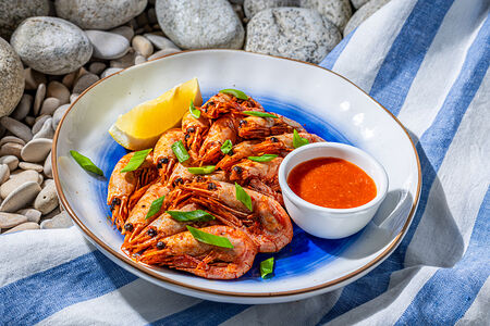 Креветки жареные