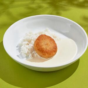 Рыбная котлета с рисом 