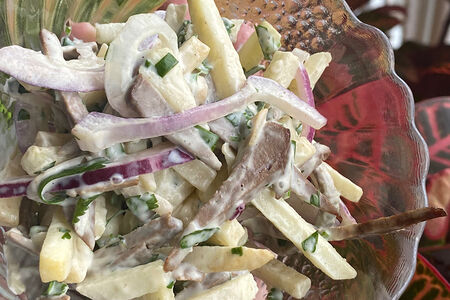 Салат Печень с яблоком