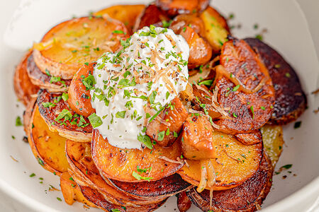 Патата аль тартуфо с белыми грибами