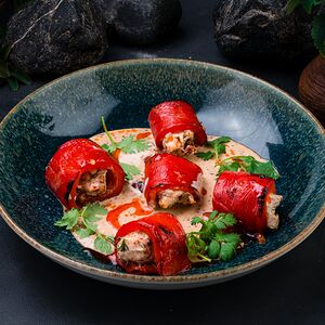 Закуска из печеных перцев