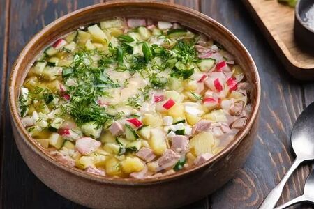 Окрошка на домашнем квасе