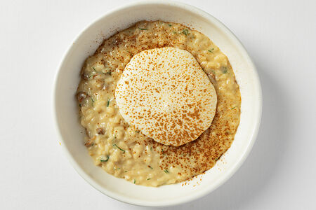 Ризотто с лисичками и пошехонским сыром