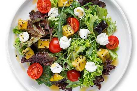 Салат из баклажанов с моцареллой