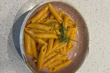 Пенне с креветками