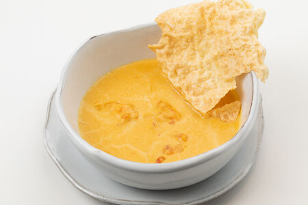 Кукурузный суп с креветками