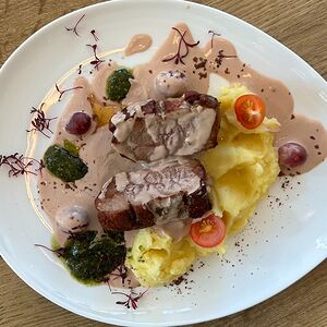 Утиная грудка с пюре