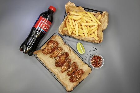 Комбо с крыльями в соусе терияки