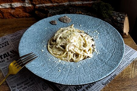 Спагетти Карбонара на сливках