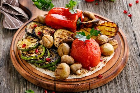 Шампиньоны на гриле